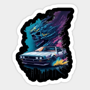 DMC DeLorean Art Sticker